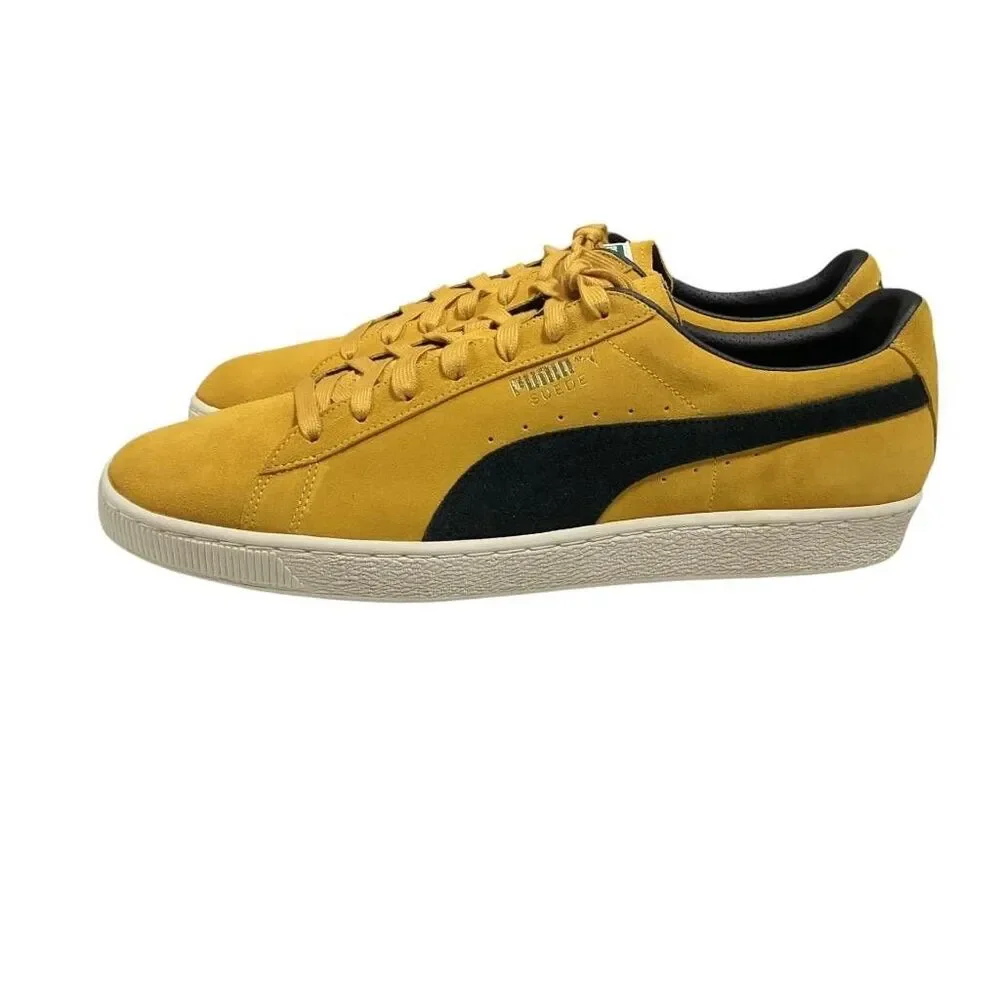 Puma Suede Classic Archive Sneakers Men 14 Yellow Black Casual Skater Shoes NEW